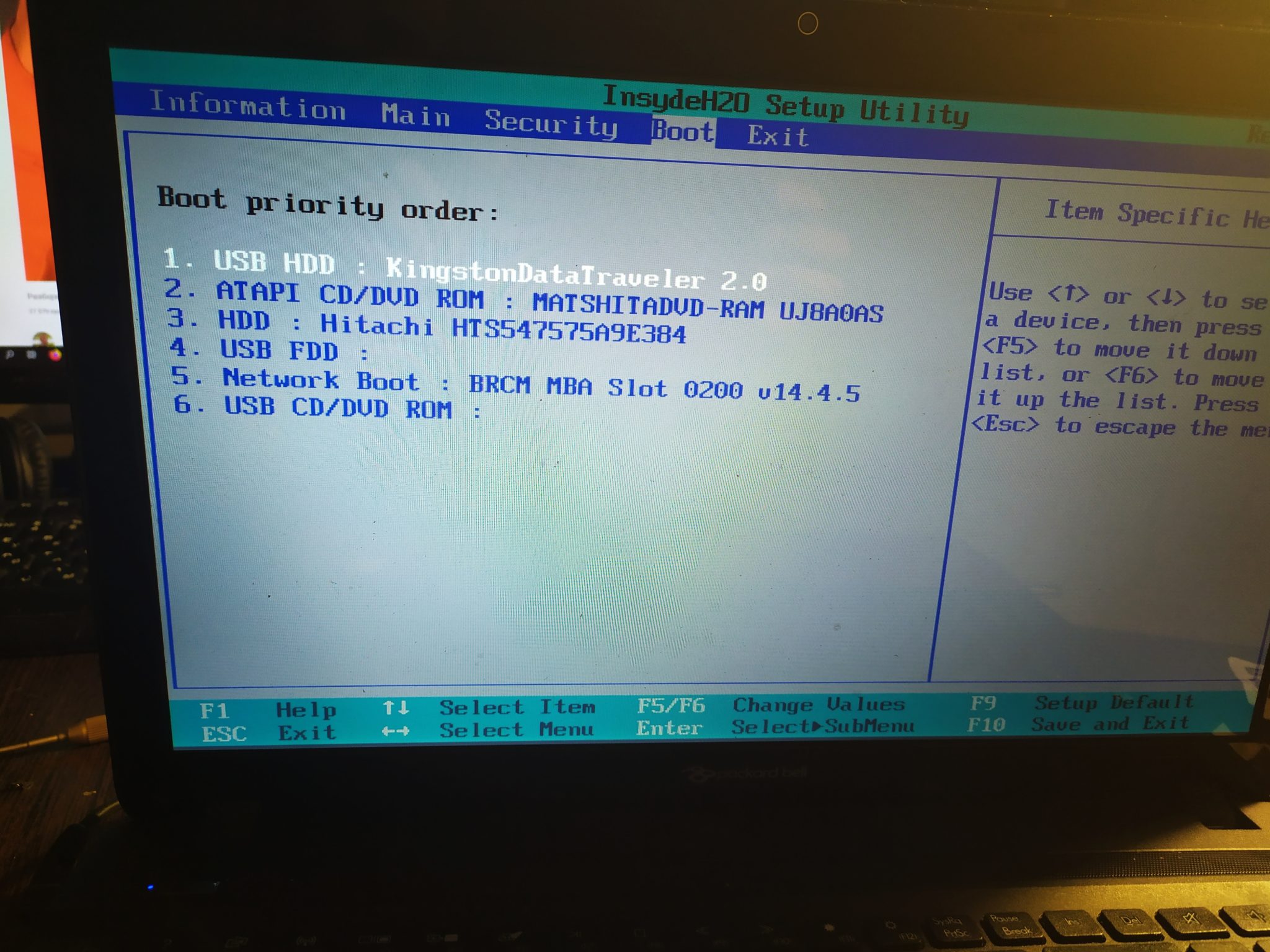 Bios packard bell скрытые настройки