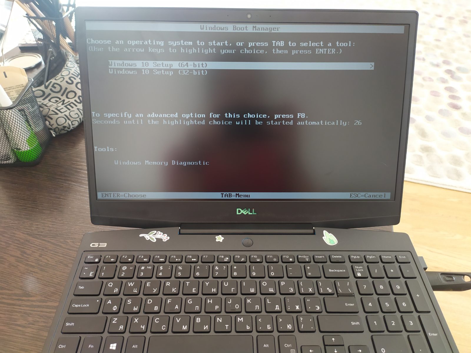 Установка windows 10 на ноутбук dell g3