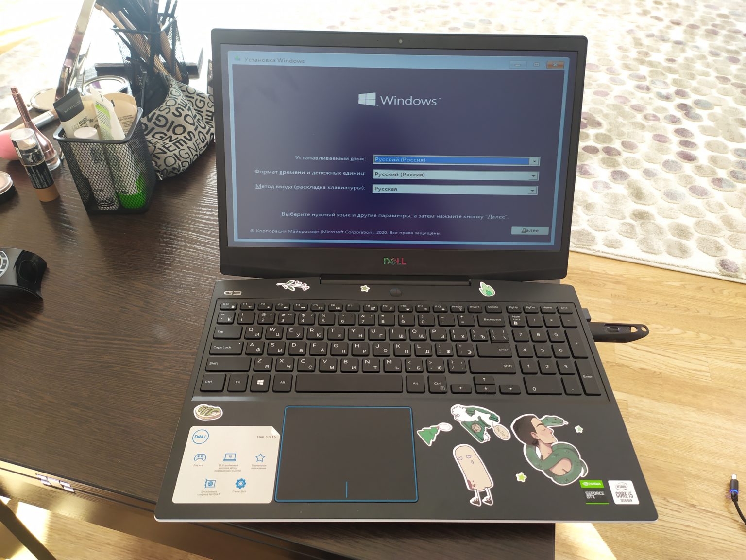 Установка windows 10 на ноутбук dell g3