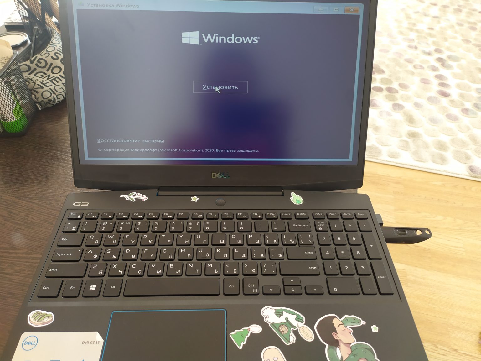 Установка windows 10 на ноутбук dell g3