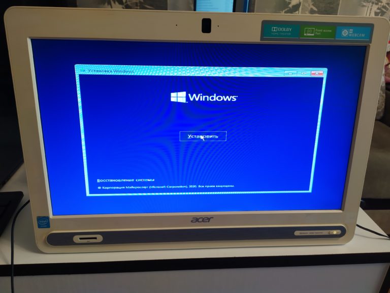 Как переустановить виндовс на моноблоке acer